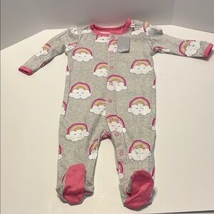 Bundles baby place Gray and Pink Footie One Piece